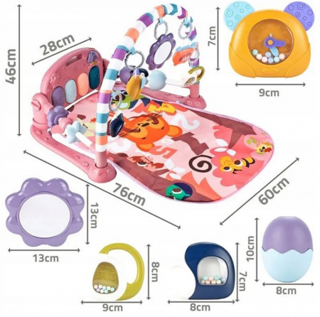Saltea Interactivă cu Pian Roz – Lumini, Sunete și Oglindă [9]