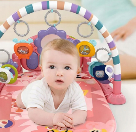 Saltea Interactivă cu Pian Roz – Lumini, Sunete și Oglindă [1]