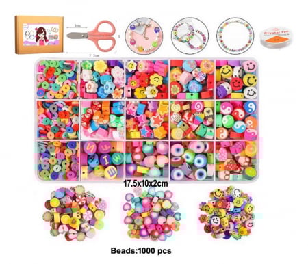 Papusi si accesorii fetite - Set 1000 de Mărgele Colorate – DIY Creativ