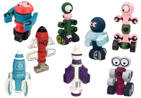 Set Blocuri Magnetice Rachetă Spațială – 56 piese [1]