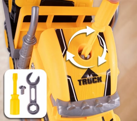 Set Camion Platformă cu Vehicule de Construcții – Vehicule Demontabile [7]