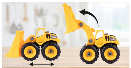 Set Camion Platformă cu Vehicule de Construcții – Vehicule Demontabile [5]