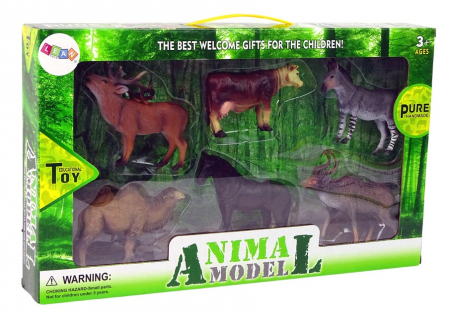 Set de Animale Domestice și Sălbatice – Căprioară, Vacă, Măgar, Cal, Cămilă, Kudu Mare [2]