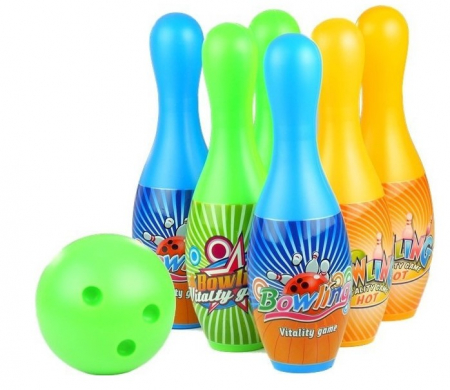 Set de bowling cu 6 popice + minge de bowling – joc sportiv [1]
