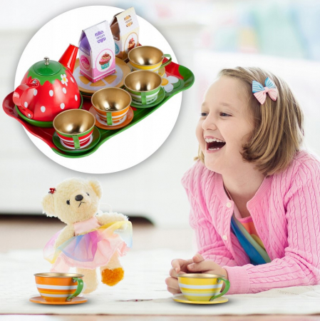 Set de Ceai din Metal – Joc de Servire Elegant pentru Copii [8]