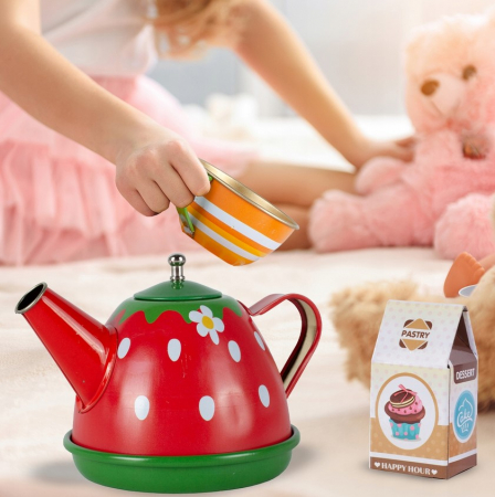 Set de Ceai din Metal – Joc de Servire Elegant pentru Copii [4]