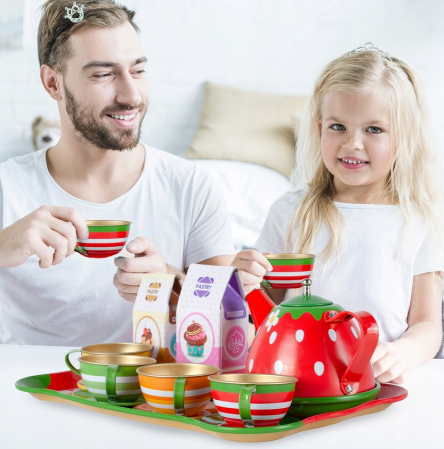 Set de Ceai din Metal – Joc de Servire Elegant pentru Copii [5]