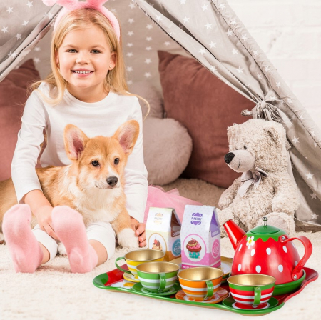 Set de Ceai din Metal – Joc de Servire Elegant pentru Copii [2]