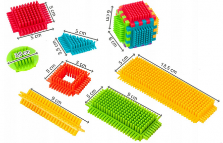 Set de Construcție „Arici – Wafele”, 140 Piese – Cutie cu Mâner [2]