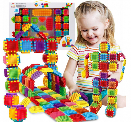 Set de Construcție „Arici – Wafele”, 140 Piese – Cutie cu Mâner [1]