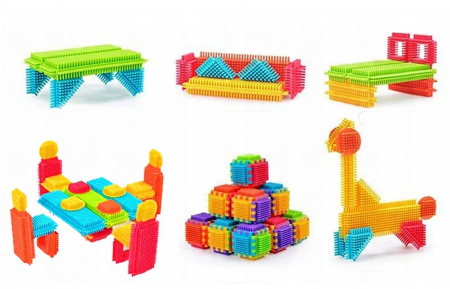 Set de Construcție „Arici – Wafele”, 140 Piese – Cutie cu Mâner [3]