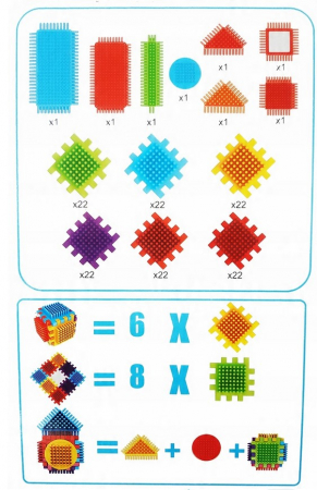 Set de Construcție „Arici – Wafele”, 140 Piese – Cutie cu Mâner [6]