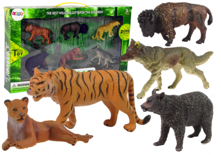 Figurine - Set de figurine cu animale din pădurile africane: Urs și Tigru.