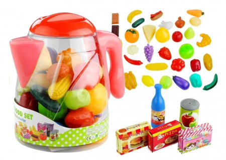 Articole bebelusi si copii mici - Set de joacă – Alimente într-un borcan recipient - 50 de piese