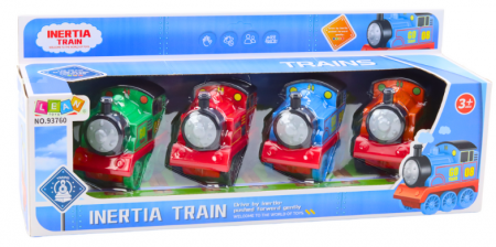 Set de locomotive cu trenuri de rulare colorate, 4 piese [2]