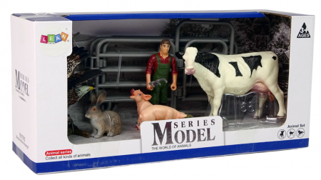 Set Figurine cu Animale de Fermă Mari + Fermier și Gospodărie – 11 Piese [2]