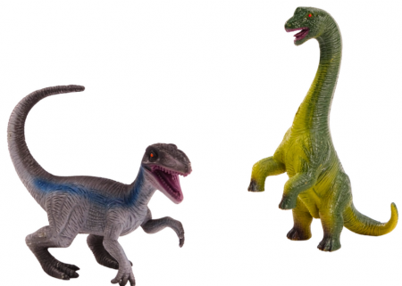 Set Figurine Dinozauri – Brachiosaurus & Velociraptor, 2 Bucăți [1]