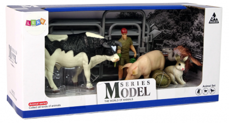 Set Figurine Mari cu Animale de Fermă + Fermier și Gospodărie – 10 Piese [2]