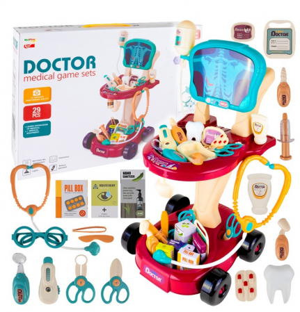 Jucarii diverse - Set Medical Mobil cu Aparat de Radiografie (X-ray) – 29 piese