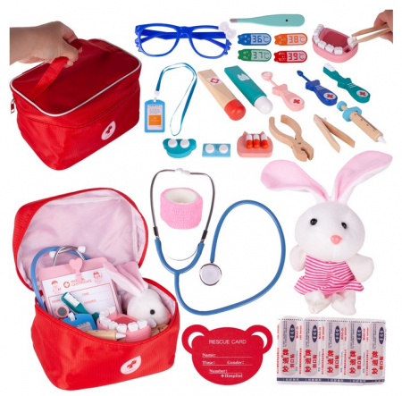 Jucarii - Set mic doctor - trusă medicală pentru copii în valiză