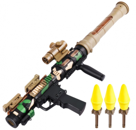 Set Militar cu Bazooka RPG, Cască Tracza și Gloanțe din Spumă [1]