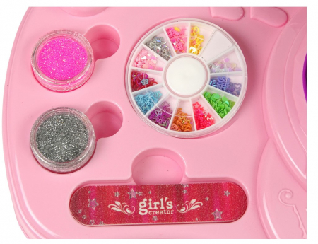 Set pentru manichiură – Lacuri de unghii, sclipici, uscător și abțibilduri [3]