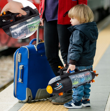 Set Submarin cu Elicopter și 5 Mașinuțe Nautilus [6]