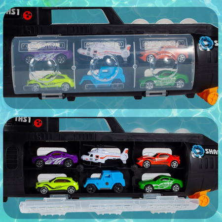 Set Submarin cu Elicopter și 5 Mașinuțe Nautilus [5]