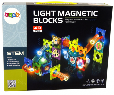 Slide luminos pentru bile + blocuri magnetice – 49 piese [3]