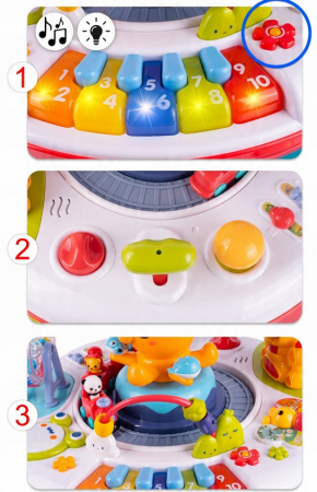 Stolik Interactiv pentru Copii – Țestoasa, Ciuchcia și Pian [9]