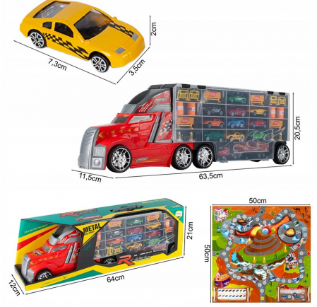 TIR Transportator Mare cu Lansator și 10 Mașinuțe – Set Complet cu Accesorii [2]