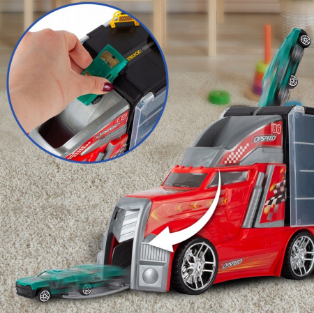 TIR Transportator Mare cu Lansator și 10 Mașinuțe – Set Complet cu Accesorii [5]