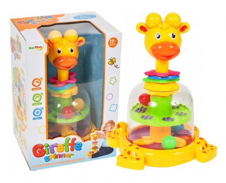 Articole bebelusi si copii mici - Titirez Girafă – Jucărie Interactivă cu Bile Săltărețe