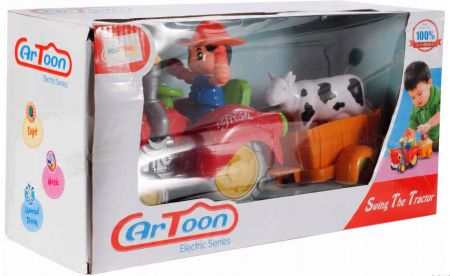 Tractor agricol cu remorca si vacuta [8]