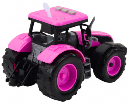Tractor de Fermă Roz, cu Baterii, Lumini și Sunete [2]