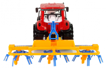 Tractor Roșu cu Grapă – Mecanism de Deplasare prin Fricțiune [3]