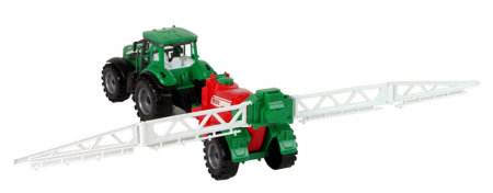 Tractor Verde de Fermă cu Pulverizator Roșu și Verde – Mecanism cu Fricțiune [3]
