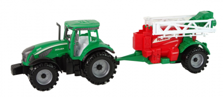 Tractor Verde de Fermă cu Pulverizator Roșu și Verde – Mecanism cu Fricțiune [1]