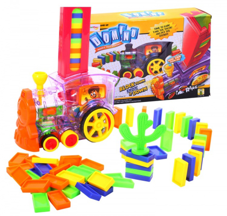 Trenulete - Tren Domino – Set cu 80 de piese