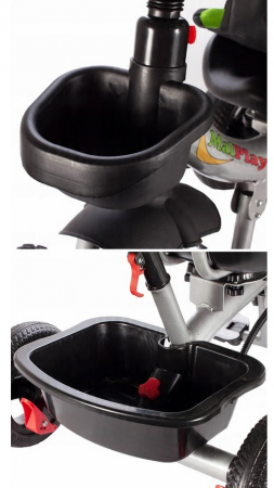 Tricicletă Pivotantă cu Acoperiș Roz [7]