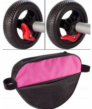 Tricicletă Pivotantă cu Acoperiș Roz [9]