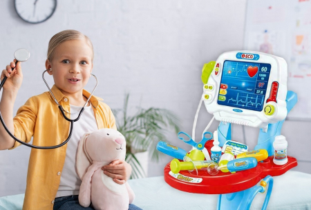 Trusă mobilă de resuscitare albastră – cu baterii, lumini și accesorii medicale [7]