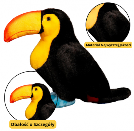 Jucarii de plus - Tucan de pluș – jucărie de pluș 25 cm