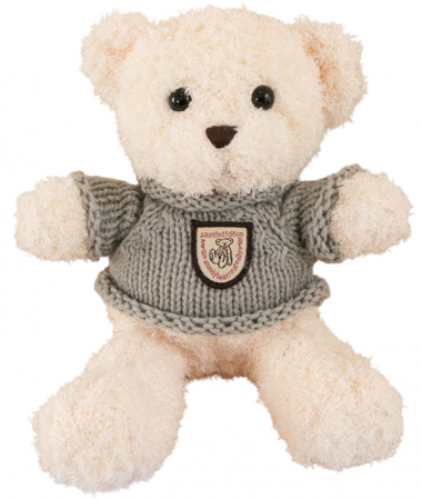 Ursuleț de pluș cu pulover gri – alb, 26 cm [1]