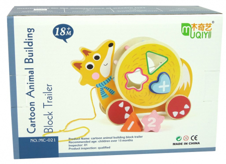 Vulpe de tras pe roți cu sortator de forme din lemn [4]