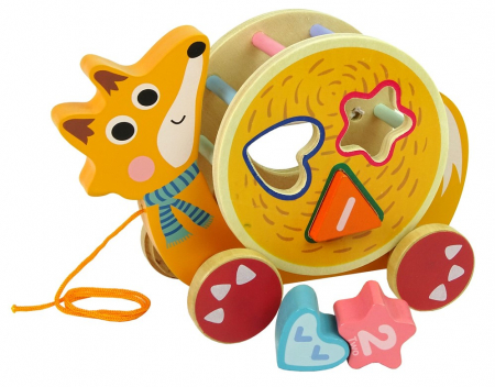 Vulpe de tras pe roți cu sortator de forme din lemn [1]