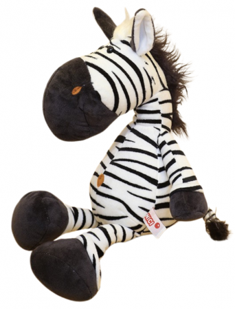 Zebră de pluș – mascotă alb-negru 25 cm [1]