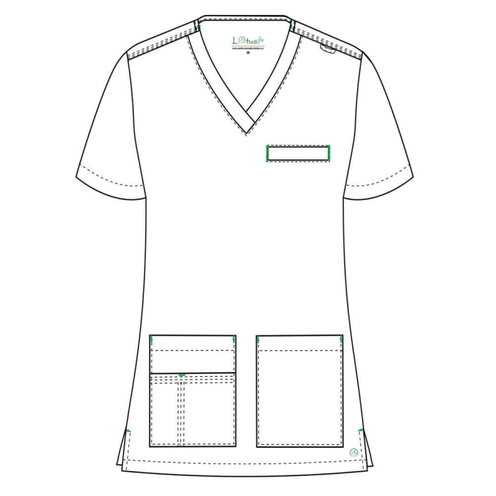 Bluza medicala unisex Lotus Flex stretch - Aqua [3]