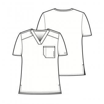 Bluza medicala barbati WonderWink PRO turcoaz [2]