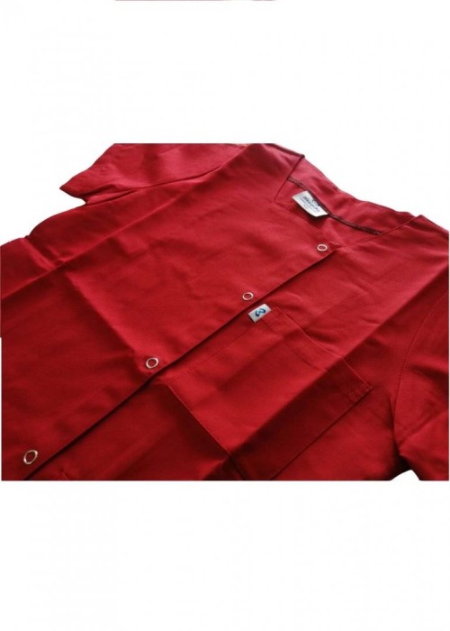 Bluza medicala cu capse- rosu [4]